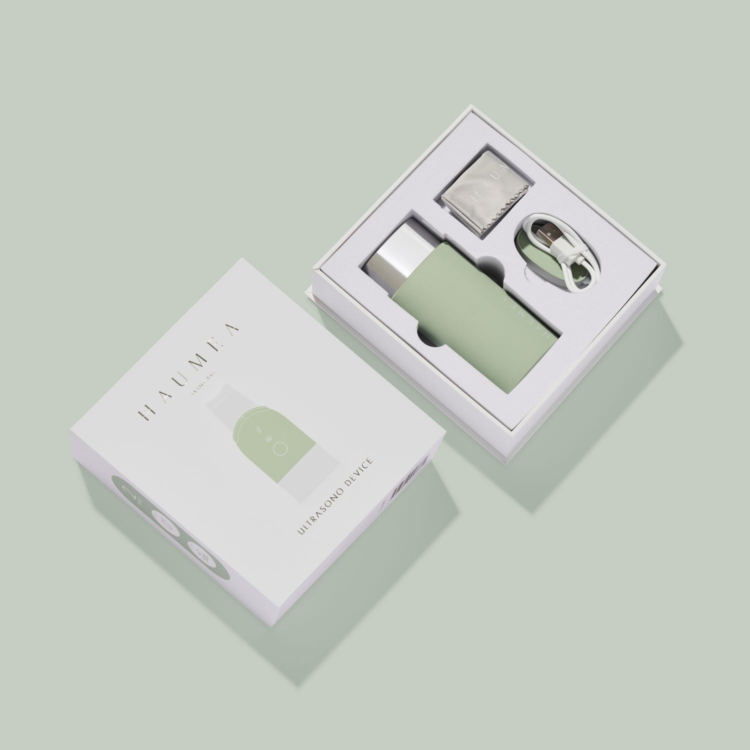 Ultrasono Device: Haumea Ultrasono Device ultrasonic facial cleansing and skin lifting tool

